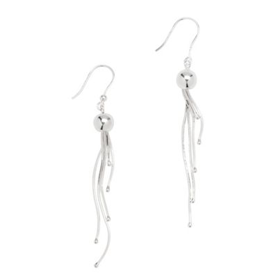 Simply Silver Sterling Silver Ball And Tassel Earring