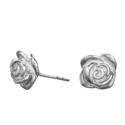 Simply Silver Sterling Silver Rose Stud Earring