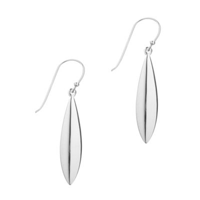 Simply Silver Sterling Silver Polished Navette Drop Earring