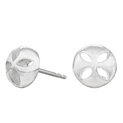 Sterling Silver Flower Cut Out Stud Earrings