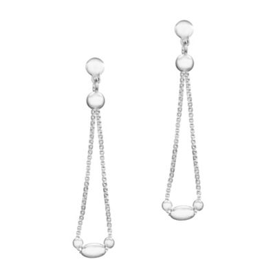 Simply Silver Sterling Silver Double Row Drop Earrings