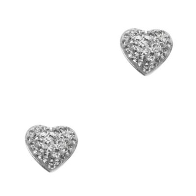 Simply Silver Sterling Silver Crystal Pave Stud Earrings