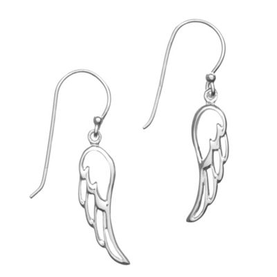 Simply Silver Sterling Silver Angel Wing Earrings