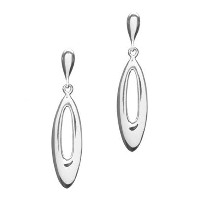 Simply Silver Sterling Silver Open Oval Drop Earrings