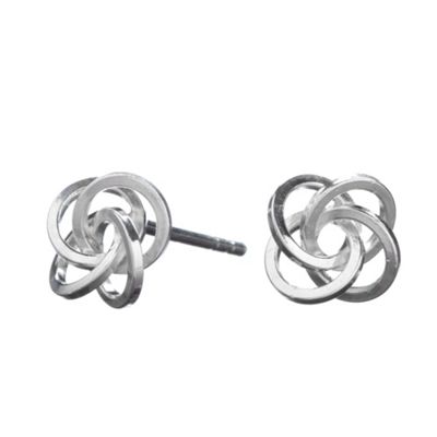 Simply Silver Sterling Silver Interlock Circle Stud Earrings