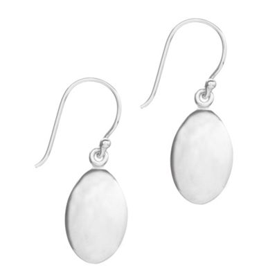 Simply Silver Sterling Silver Polished Oval Drop Earrings