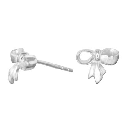 Simply Silver Sterling Silver Bow Stud Earrings