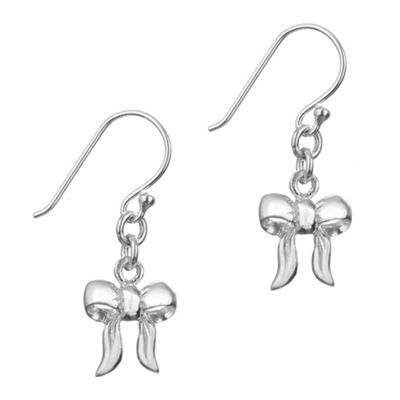 Simply Silver Sterling Silver Bow Drop Earrings