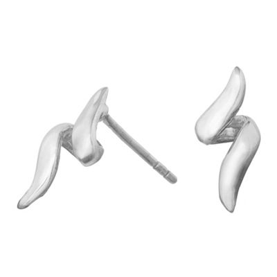 Simply Silver Sterling Silver Twist Stud Earrings