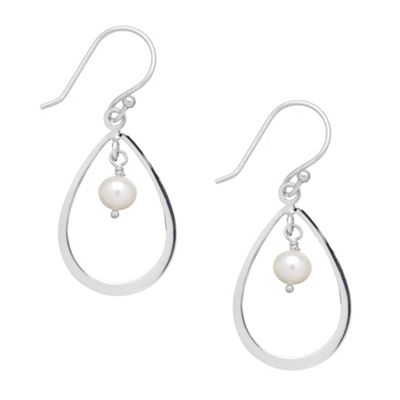 Sterling Silver Pearl Peardrop Earrings