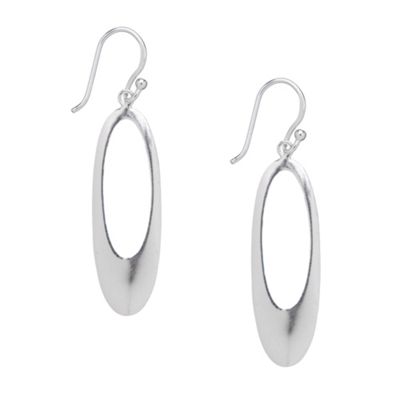 Simply Silver Sterling Silver Long Open Oval Drop Earring