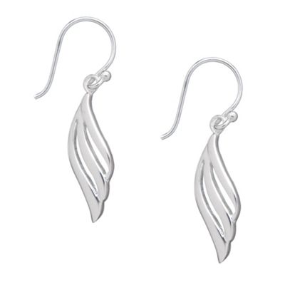 Simply Silver Sterling Silver Wave Drop Earrings