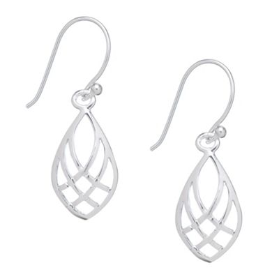 Simply Silver Sterling Silver Criss Cross Peardrop Earrings