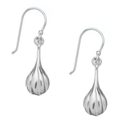 Simply Silver Sterling Silver Engraved Pendulum Drop Earrings