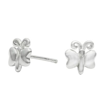 Simply Silver Sterling Silver Butterfly Studs