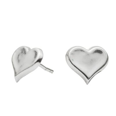 Simply Silver Sterling Silver Heart Stud Earring