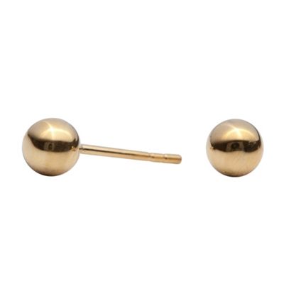 Gold Plated Sterling Silver Ball Stud Earrings