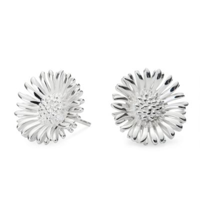 Simply Silver Sterling Silver Daisy Studs