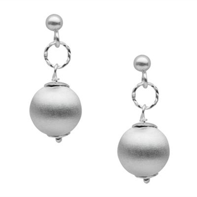 Simply Silver Sterling Silver Textured Ball Drop Earring