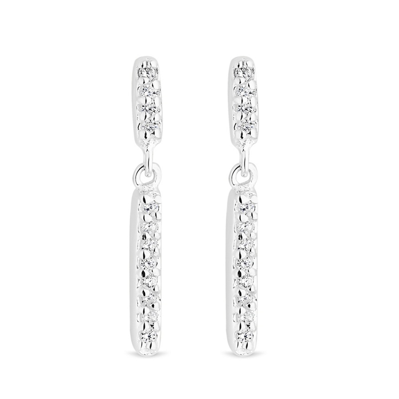 Simply Silver - Sterling Silver Cubic Zirconia Stick Drop Earrings Review