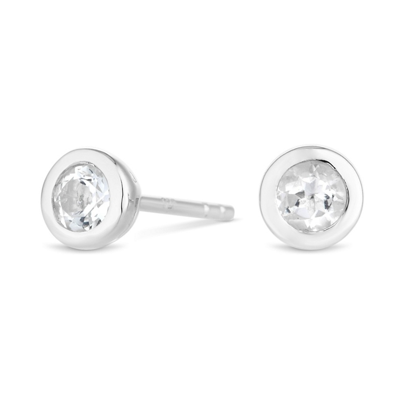 Simply Silver - Sterling Silver April Topaz Birthstone Earrings Review