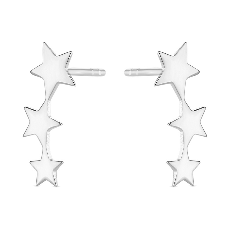 Simply Silver - Sterling Silver Star Ear Climber Set Review