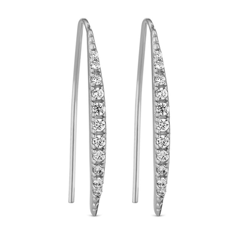 Simply Silver - Sterling Silver Cubic Zirconia Bar Earrings Review