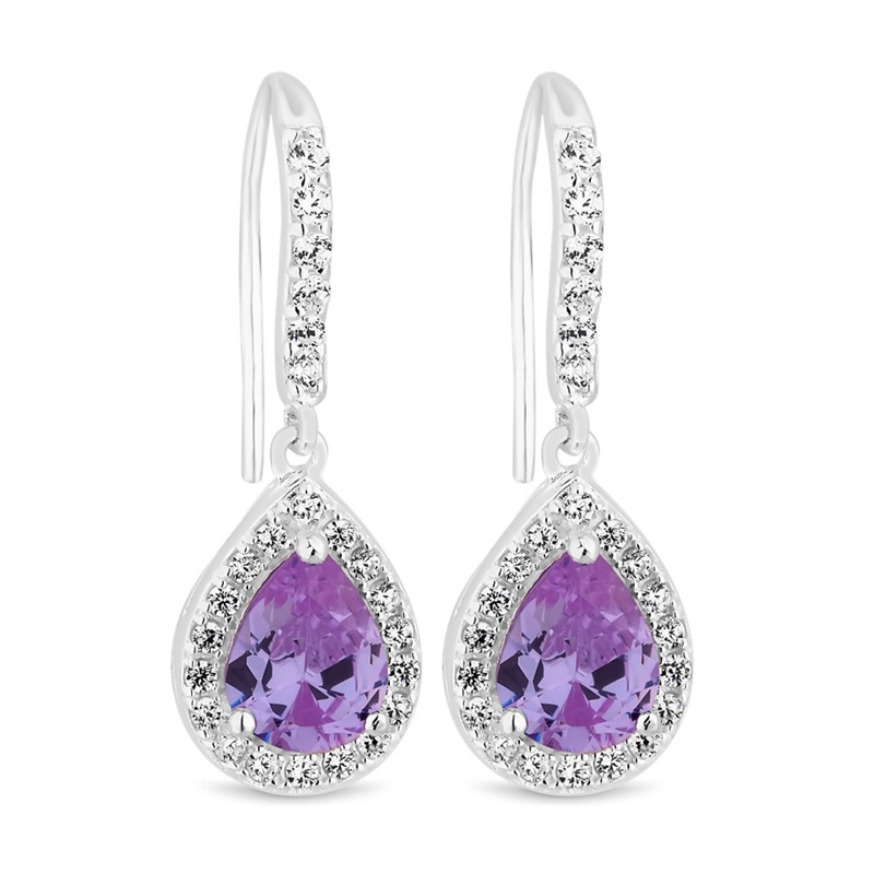 Simply Silver - Sterling Silver Pear Drop Halo Earrings Review