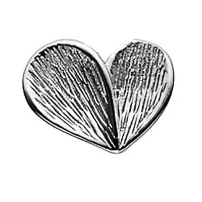 Sterling silver engraved heart charm
