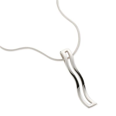Simply Silver Sterling Silver Wiggle Pendant