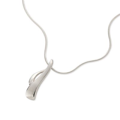 Simply Silver Sterling Silver Wave Pendant