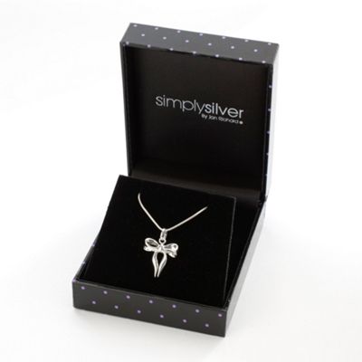 Simply Silver Sterling Silver Bow Pendant