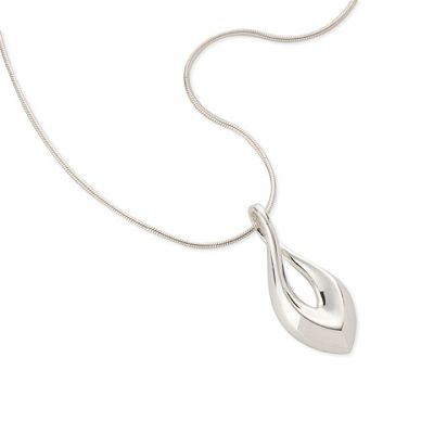 Simply Silver Sterling Silver Twist Teardrop Pendant