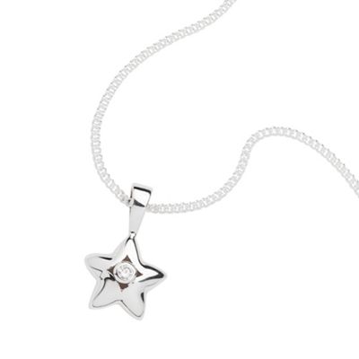 Simply Silver Sterling Silver Star Pendant with Cubic Zirconia