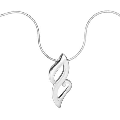 Simply Silver Sterling Silver Double Twist Pendant Necklace