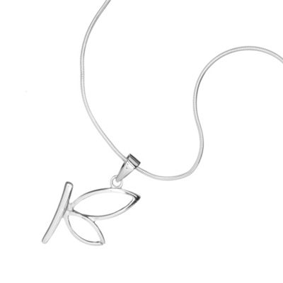 Simply Silver Sterling Silver Butterfly Pendant Necklace