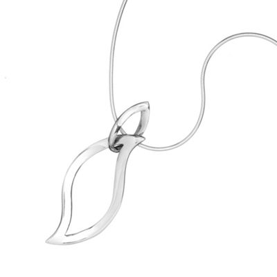 Simply Silver Sterling Silver Open Wave Pendant Necklace