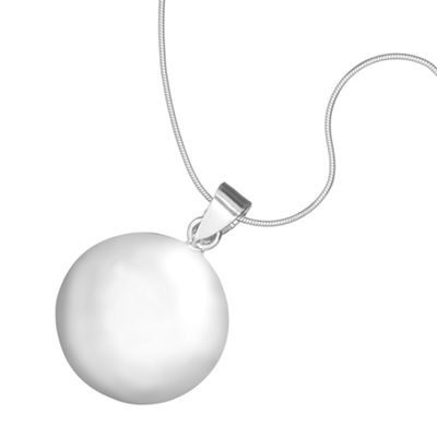 Simply Silver Sterling Silver Round Polished Pendant Necklace