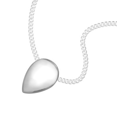 Simply Silver Sterling Silver Polished Teardrop Pendant Necklace