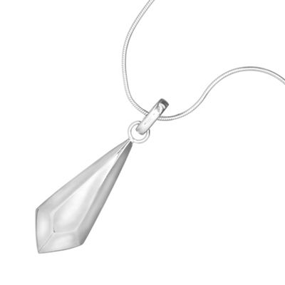 Simply Silver Sterling Silver Geometric Drop Pendant Necklace