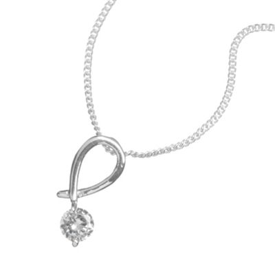 Simply Silver Sterling Silver Cubic Zirconia Loop Pendant