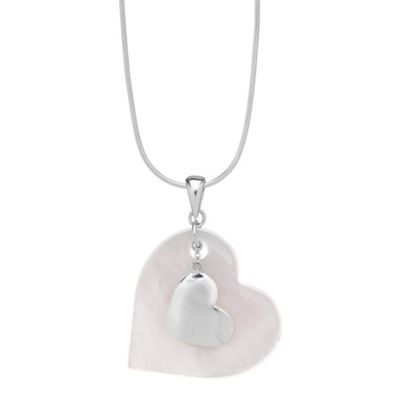 Simply Silver Sterling Silver And Mother Of Pearl Heart