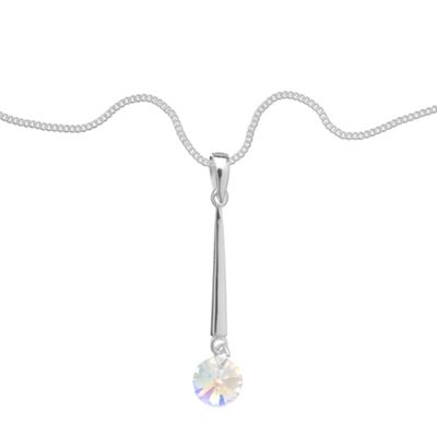 Simply Silver Sterling Silver Aurora Borealis Stick Pendant