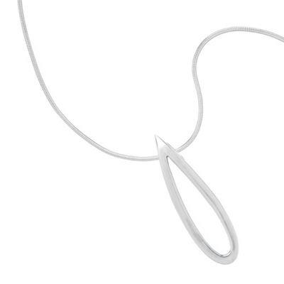 Simply Silver Sterling Silver Narrow Open Teardrop Pendant