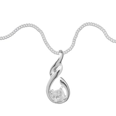 Simply Silver Sterling Silver Cubic Zirconia Double Loop