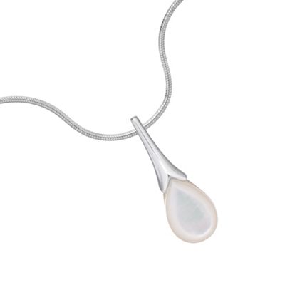 Simply Silver Sleek Sterling Silver Mother Of Pearl Drop