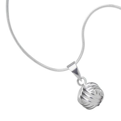 Simply Silver Sterling Silver Knot Pendant Necklace