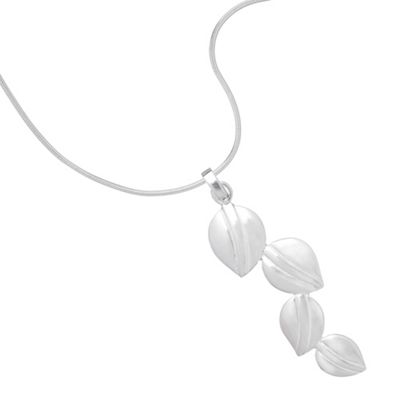 Simply Silver Sterling Silver 4 Leaf Drop Pendant