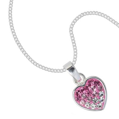 Simply Silver Sterling Silver Pink And White Crystal Pave