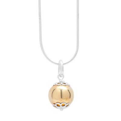 Simply Silver Sterling Silver Golden Ball Pendant